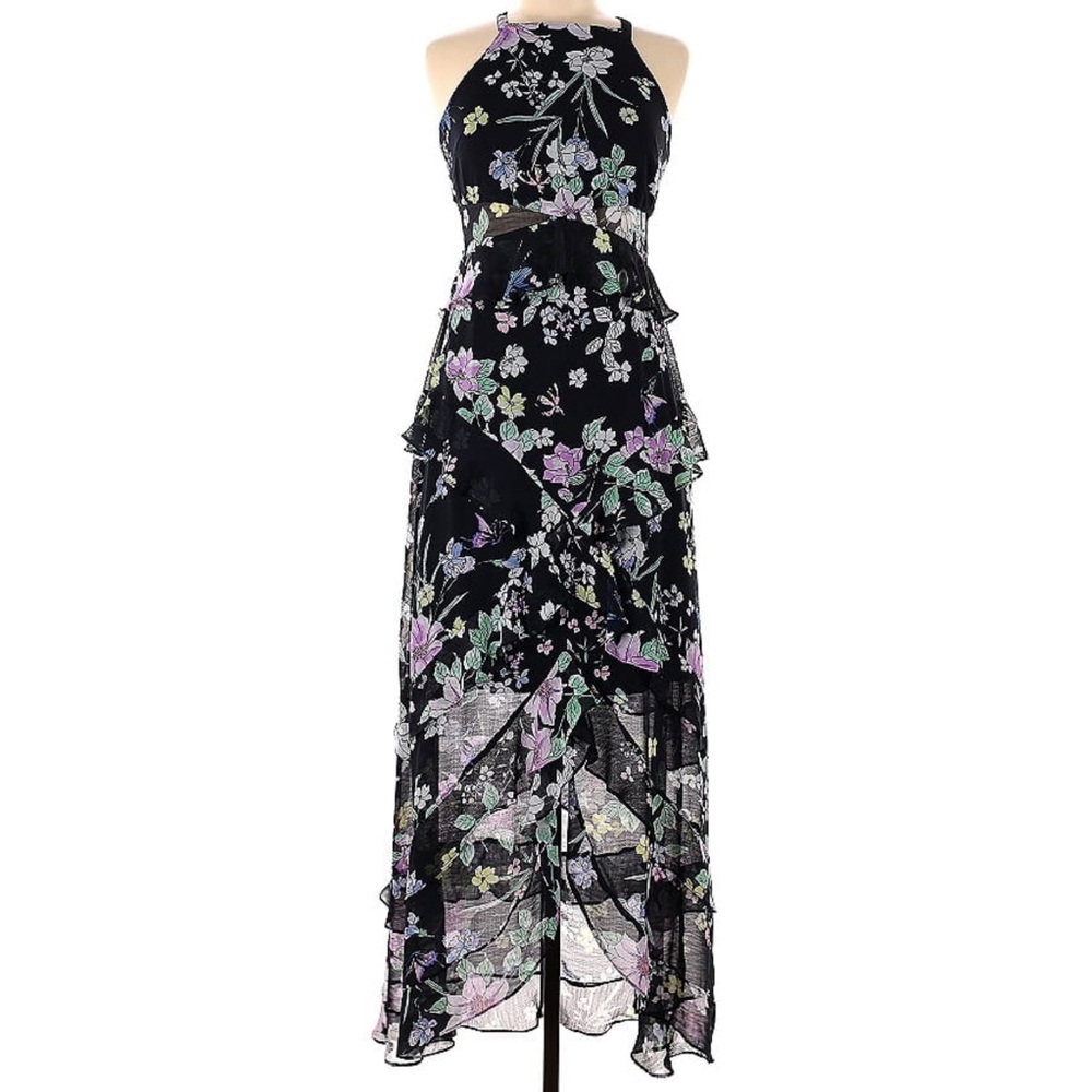 Black floral formal/cocktail dress